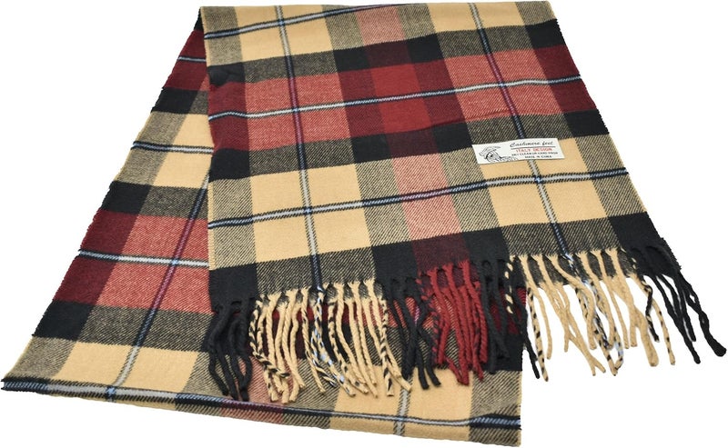 Glory Max Classic Plaid Striped Luxurious Checked Pattern Winter Scarf For Men Women Soft Cashmere Feel 72"x12" - Image 4